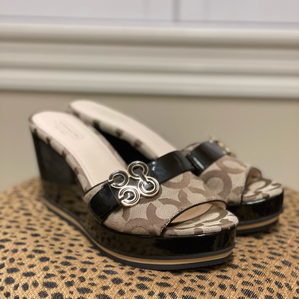 Coach wedges. Size 7
